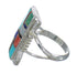 Multicolor Sterling Silver Southwest Jewelry Ring Size 6-3/4 YX75072